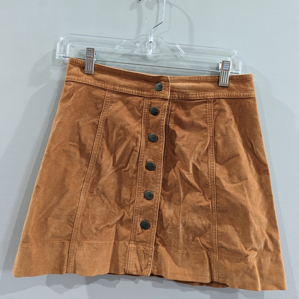 Madewell camel A-line miniskirt